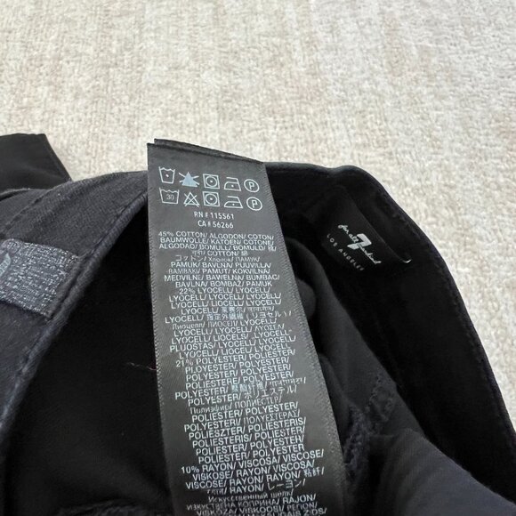 7 For All Mankind Gwenevere High Waist Ankle Black Jeans 31 - Picture 10 of 10